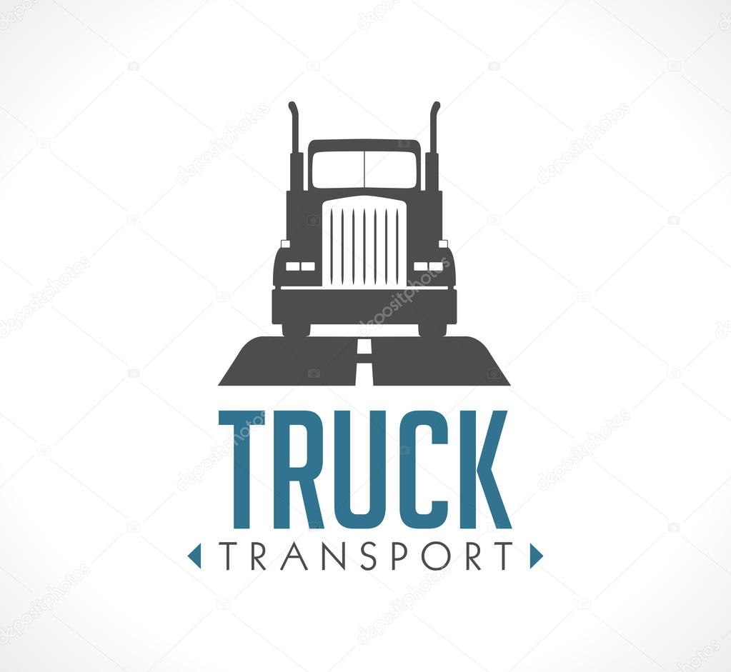 Logo - Truck transport vector illustration
