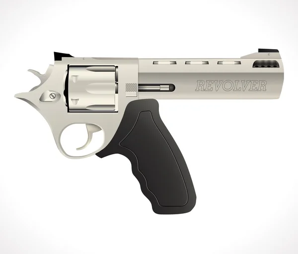 Pistola sobre fondo blanco — Archivo Imágenes Vectoriales