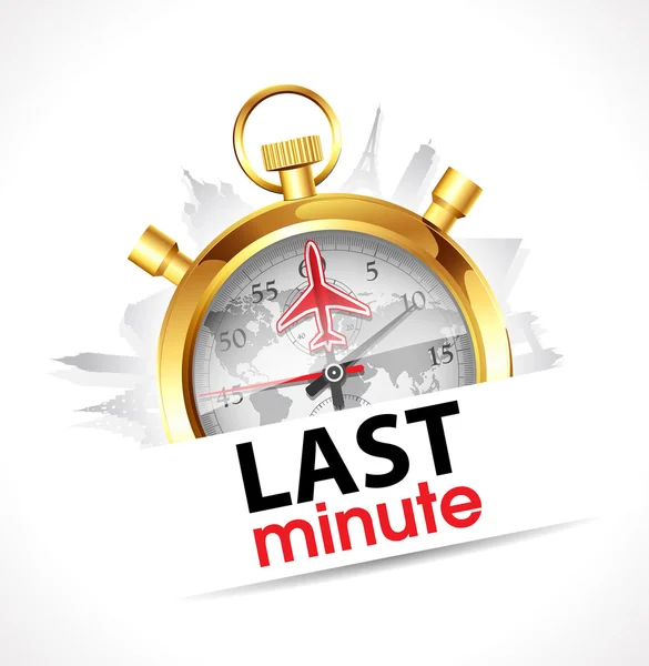 Stopwatch - laatste minuut — Stockvector