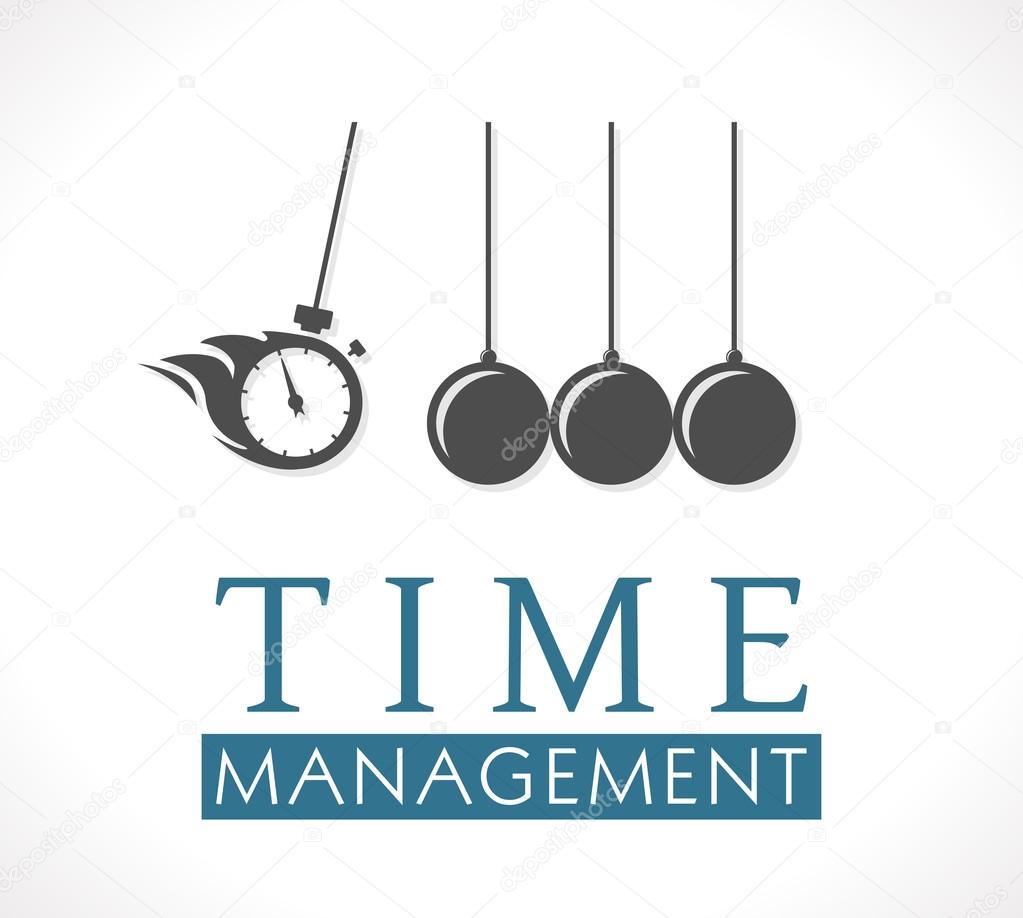Time management logo concept, vector illustration