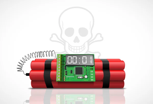 Tijd bom - laatste minuut — Stockvector