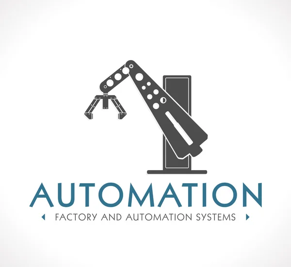 Logo - Sistemi di fabbrica di automazione — Vettoriale Stock