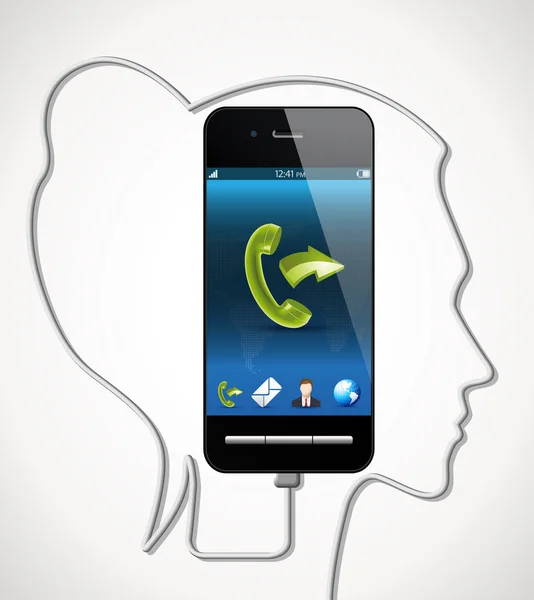 Cellulaire - concept de communication — Image vectorielle