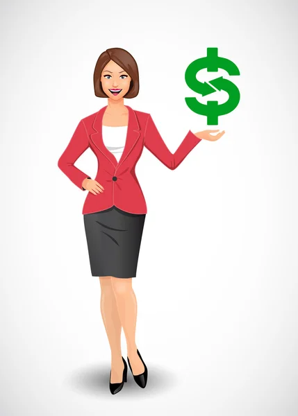 นักธุรกิจหญิง - ผู้หญิงในฐานะผู้จัดการ — ภาพเวกเตอร์สต็อก