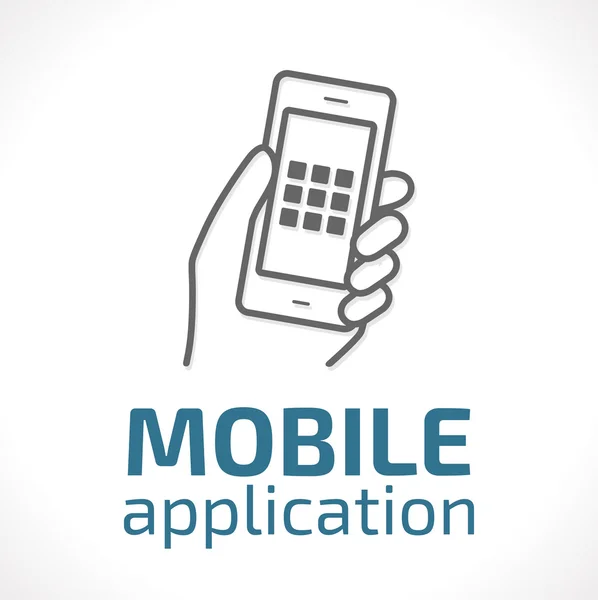 Logo - Concept d'applications mobiles — Image vectorielle