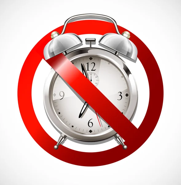 Wekker - geen wake-up - geen deadline — Stockvector