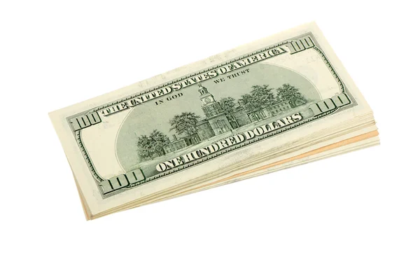 Пачка банкнот долларов США — стоковое фото