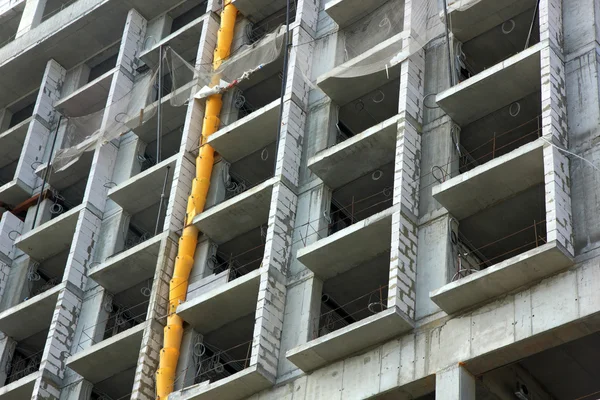 Väggen i hus under uppbyggnad — Stockfoto