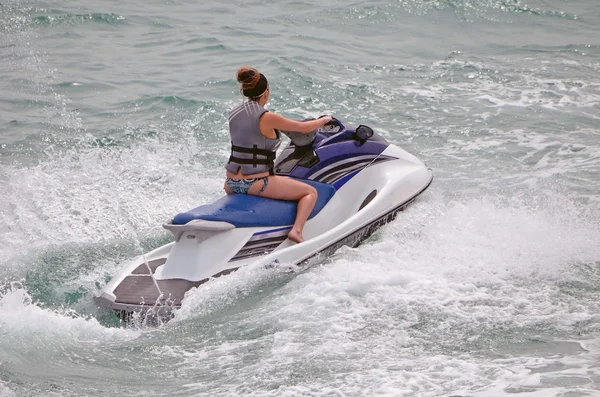 Running Waves on a Jet Ski — Stock Photo, Image