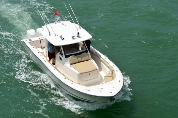 Croisière Bateau Moteur Haut Gamme Ouvert Sur Floride Intra Coastal — Photo