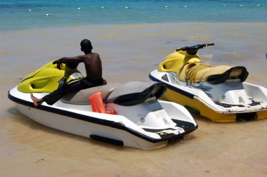 Yellow Jet Skis clipart
