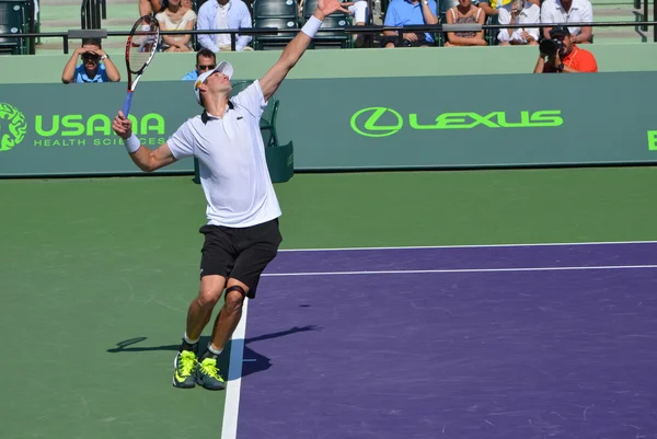 John Isner służby ruchu — Zdjęcie stockowe