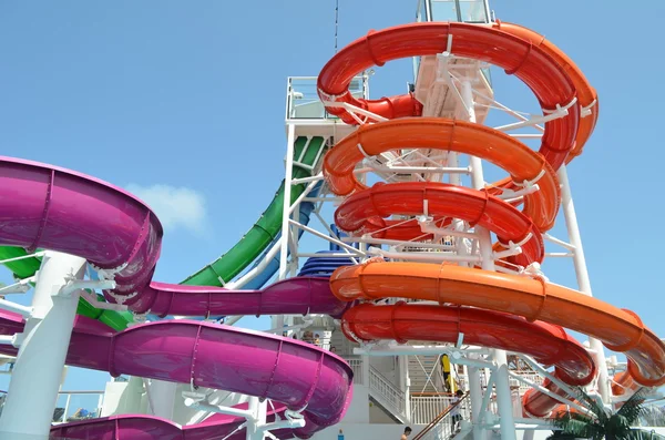 Cruise Ship Water Slides — Stock Photo, Image