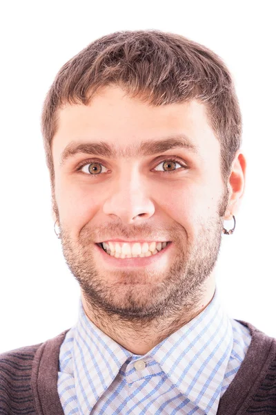 Smiling guy face — Stock Photo, Image