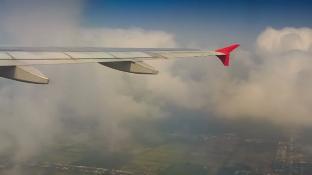 Airplane Wing with Flaps — Stock Video