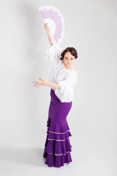 Female spanish flamenco dancer — Stock Photo, Image