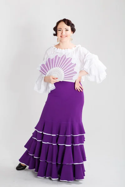 Female spanish flamenco dancer — Stock Photo, Image