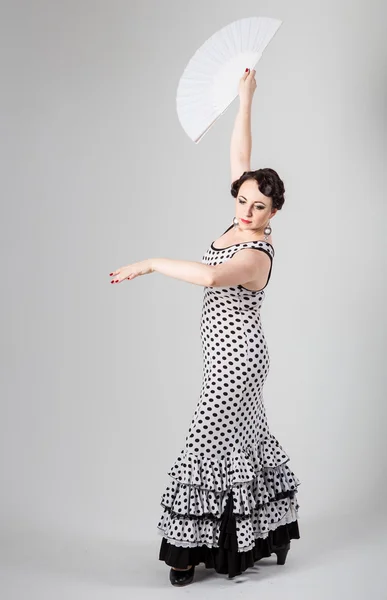 Female spanish flamenco dancer — Stock Photo, Image