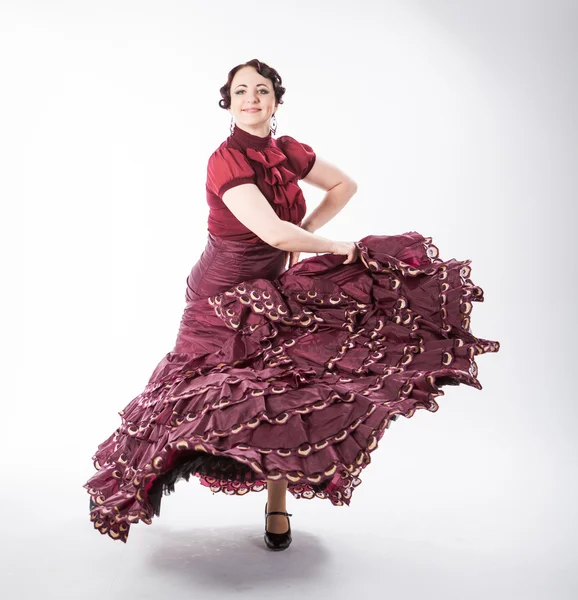 Female spanish flamenco dancer — Stock Photo, Image