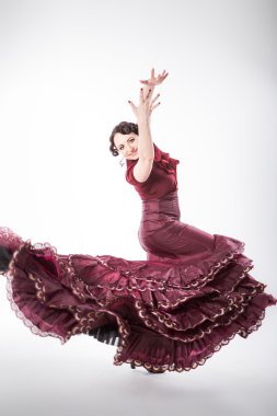 kadın İspanyol flamenko dansçısı