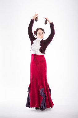 kadın İspanyol flamenko dansçısı