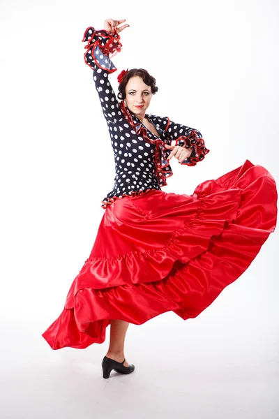 Female spanish flamenco dancer — Stock Photo, Image