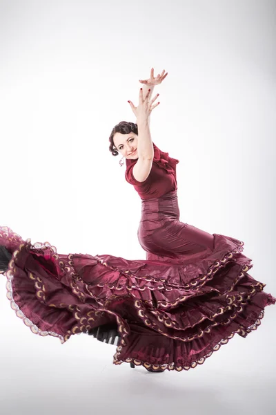 Female spanish flamenco dancer — Stock Photo, Image