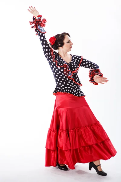 女性的西班牙弗拉门戈舞 — 图库照片