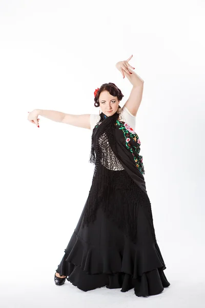 Vrouwelijke, Spaans flamencodanseres — Stockfoto