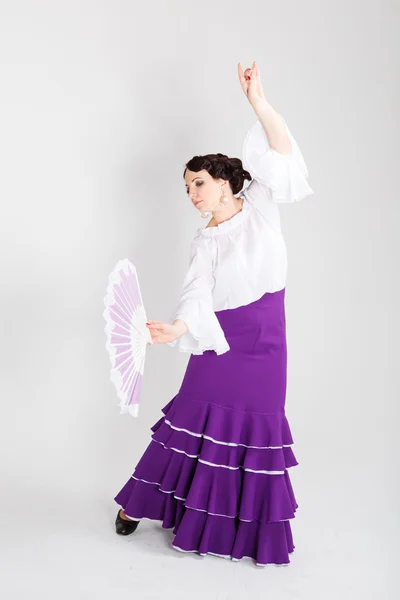 Female spanish flamenco dancer — Stock Photo, Image