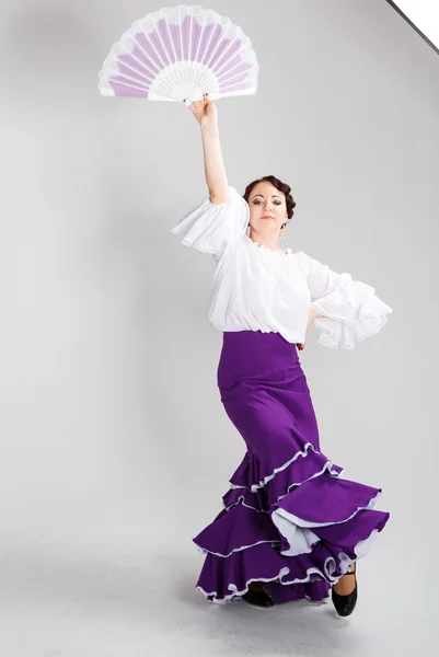 Female spanish flamenco dancer — Stock Photo, Image