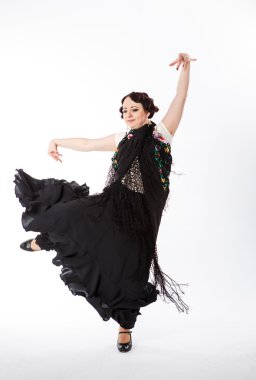 kadın İspanyol flamenko dansçısı