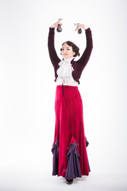 kadın İspanyol flamenko dansçısı