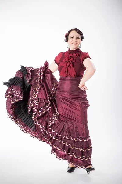 Female spanish flamenco dancer — Stock Photo, Image