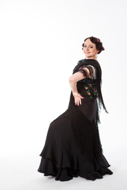 kadın İspanyol flamenko dansçısı