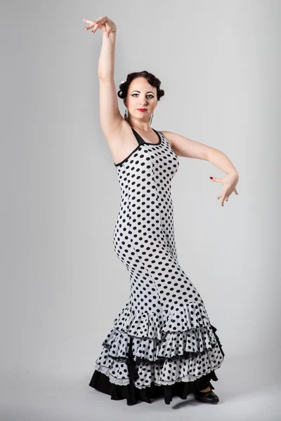 Female spanish flamenco dancer — Stock Photo, Image