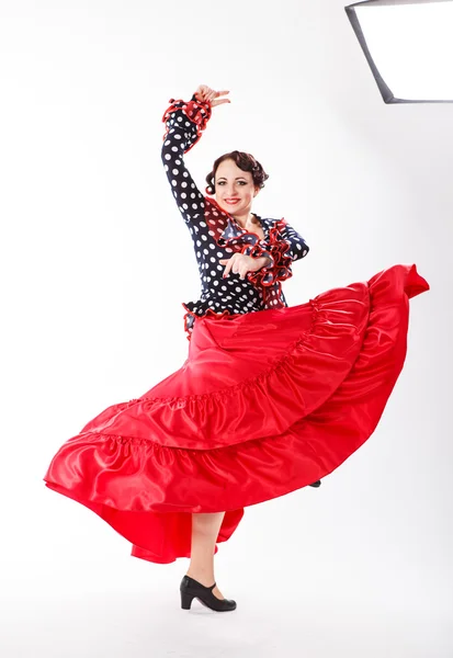 Vrouwelijke, Spaans flamencodanseres — Stockfoto