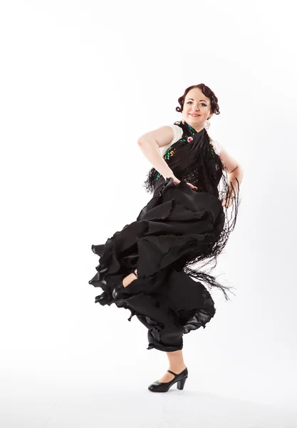 Female spanish flamenco dancer — Stock Photo, Image