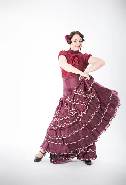 Female spanish flamenco dancer — Stock Photo, Image