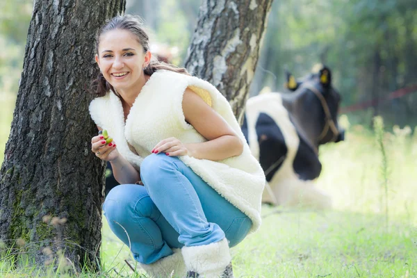 Jeune fille brune Image En Vente