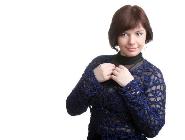 Brunette girl in studio — Stock Photo, Image