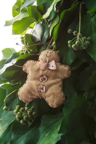 Gingerbread man handmade toy — Stock Photo, Image