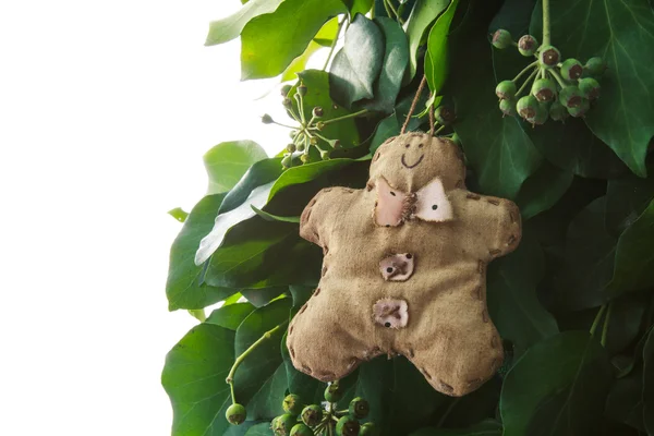 Gingerbread man  handmade toy — Stock Photo, Image