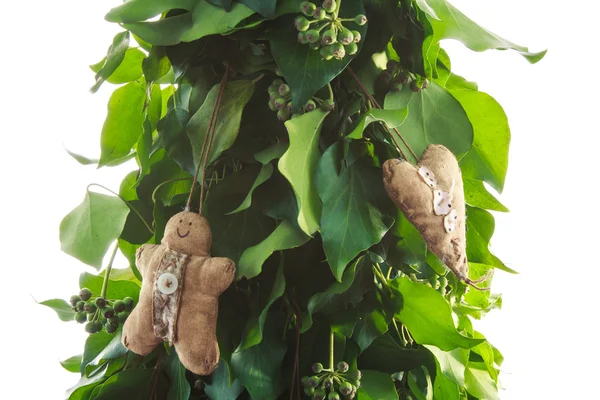 Gingerbread man  handmade toy — Stock Photo, Image