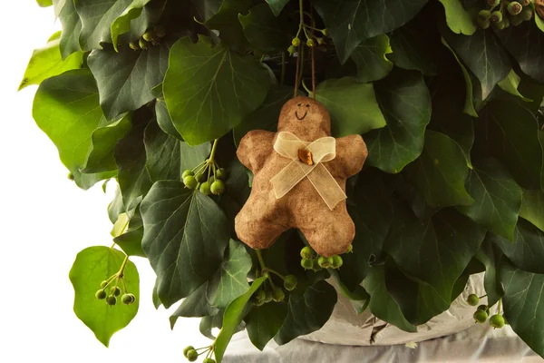 Gingerbread homem brinquedo artesanal — Fotografia de Stock