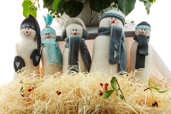 Snowman handmade toy — Stock Photo, Image