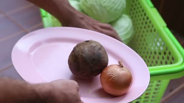 美味的成熟蔬菜 — 图库视频影像