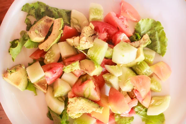 Ensalada de verduras frescas de cerca — Foto de Stock