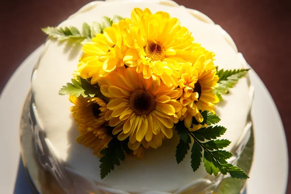 白いクリーミーなおいしいケーキ — ストック写真