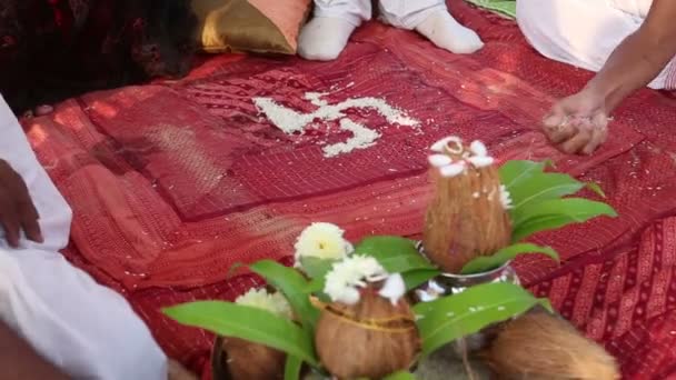 Indiska bröllopsceremoni — Stockvideo
